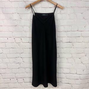 Ralph Lauren black slip dress size 10 spaghetti straps whimsigoth office career
